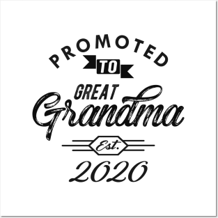 New Great Grandma - Promoted to great grandma est. 2020 Posters and Art